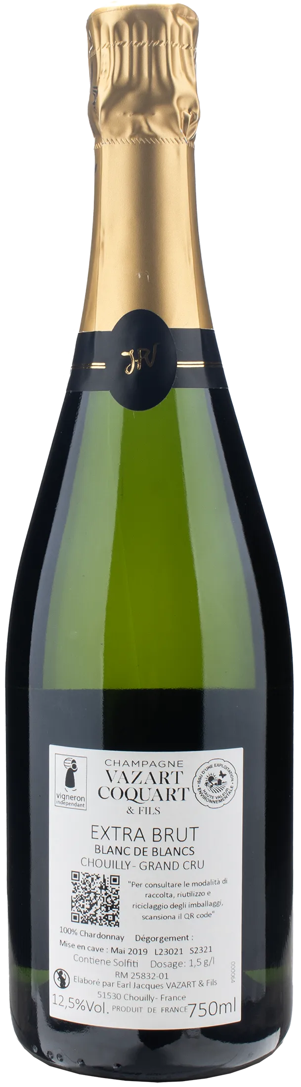 Vazart Coquart Champagne Grand Cru Blanc de Blancs Extra Brut