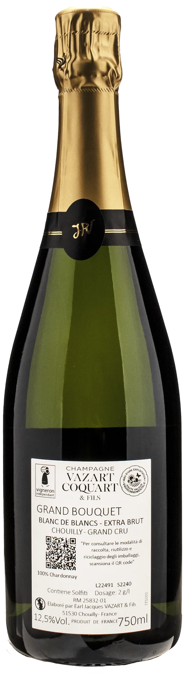 Vazart Coquart & Fils Champagne Grand Bouquet Chouilly Grand Cru Blanc de Blancs Extra Brut 2017