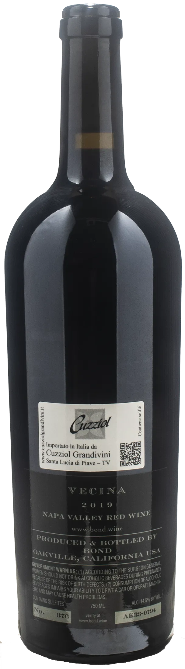 Vecina Napa Valley Vintage 2019