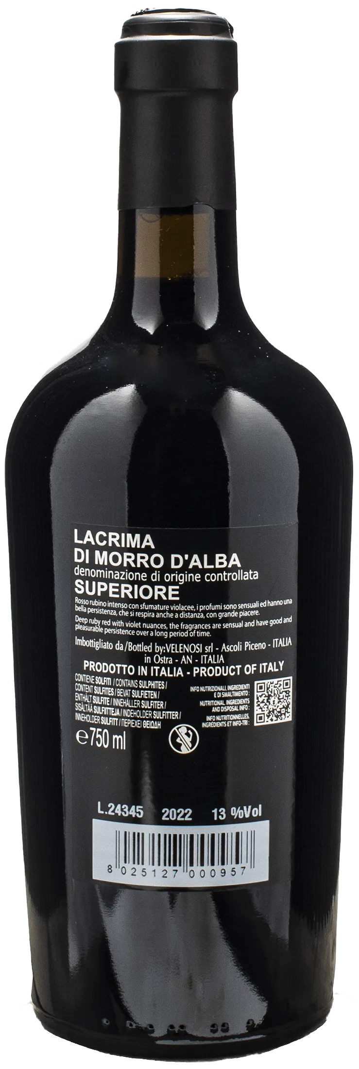 Velenosi Lacrima di Morro d'Alba Superiore Querciantica 2022