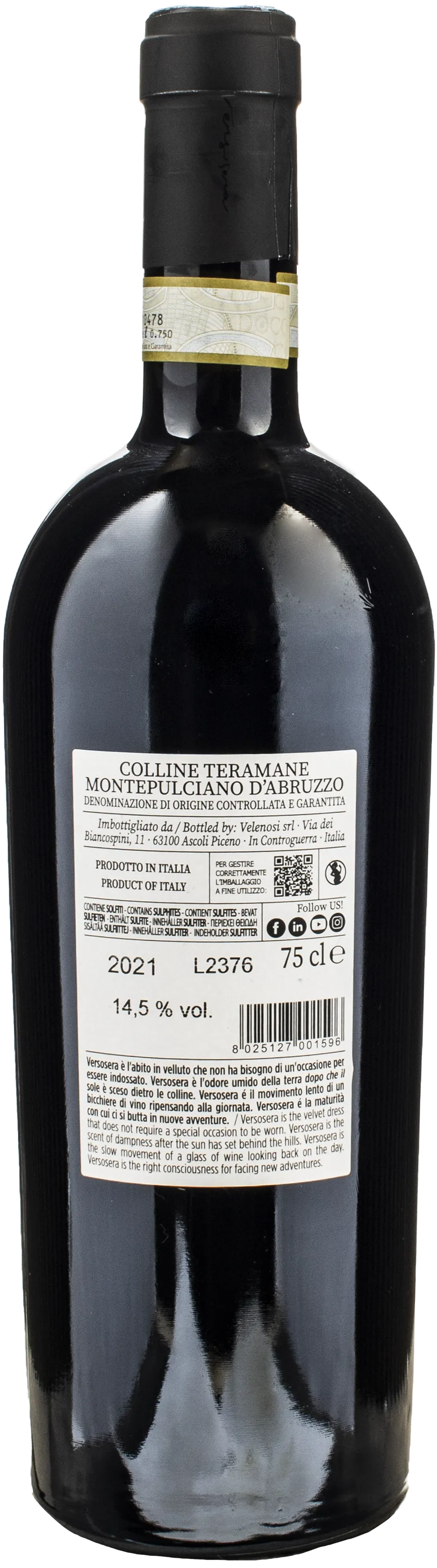 Velenosi Montepulciano d'Abruzzo Verso Sera 2021