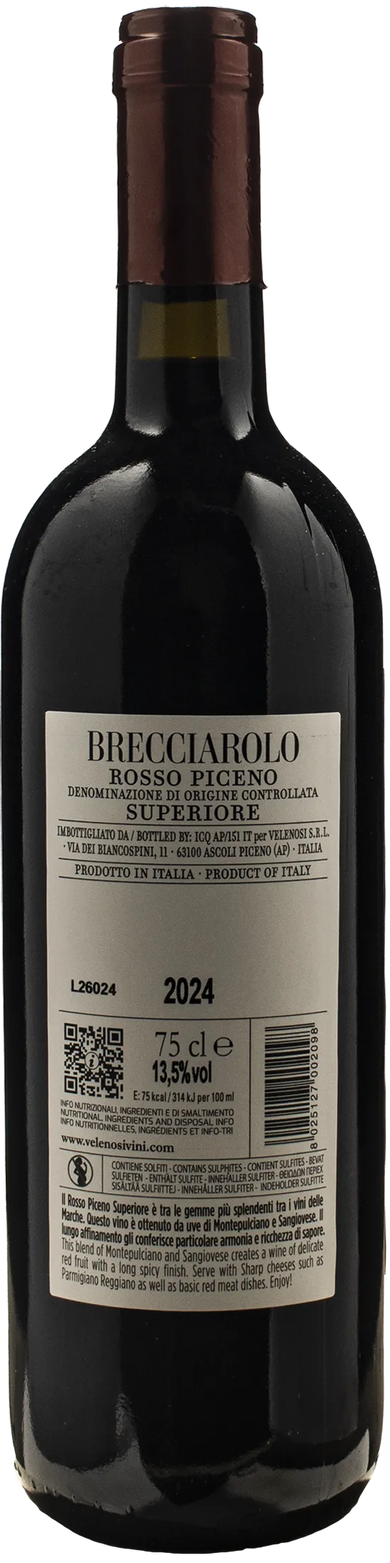 Velenosi Rosso Piceno Superiore Il Brecciarolo 2024