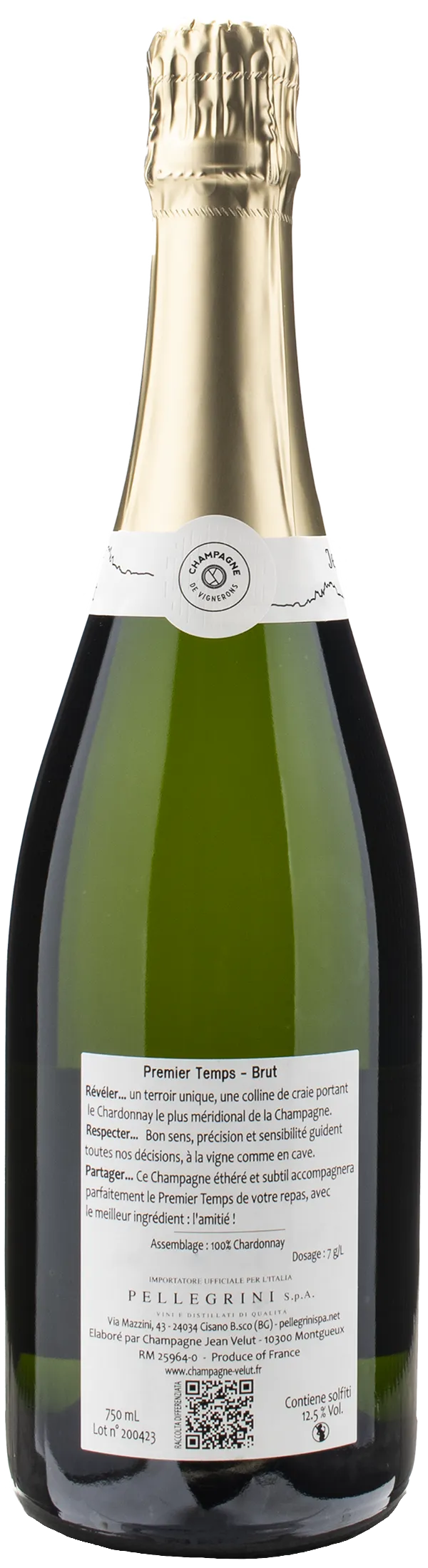 Jean Velut Champagne Premier Temps Blanc de Blancs Brut