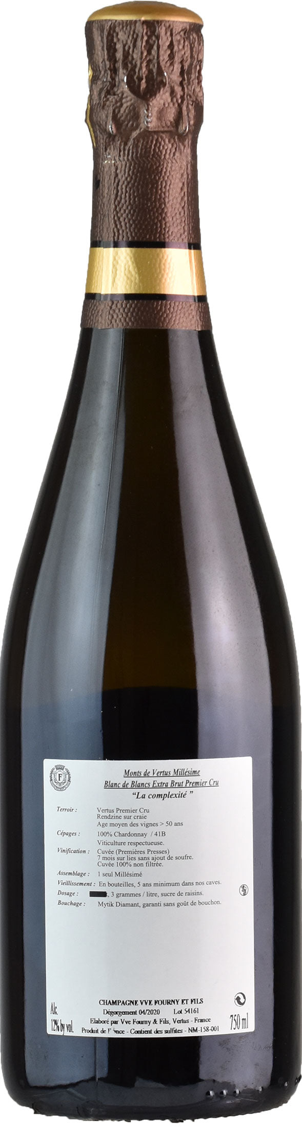 Veuve Fourny & Fils Champagne Monts de Vertus 1er Cru Blanc de Blancs Extra Brut La Complexité 2014