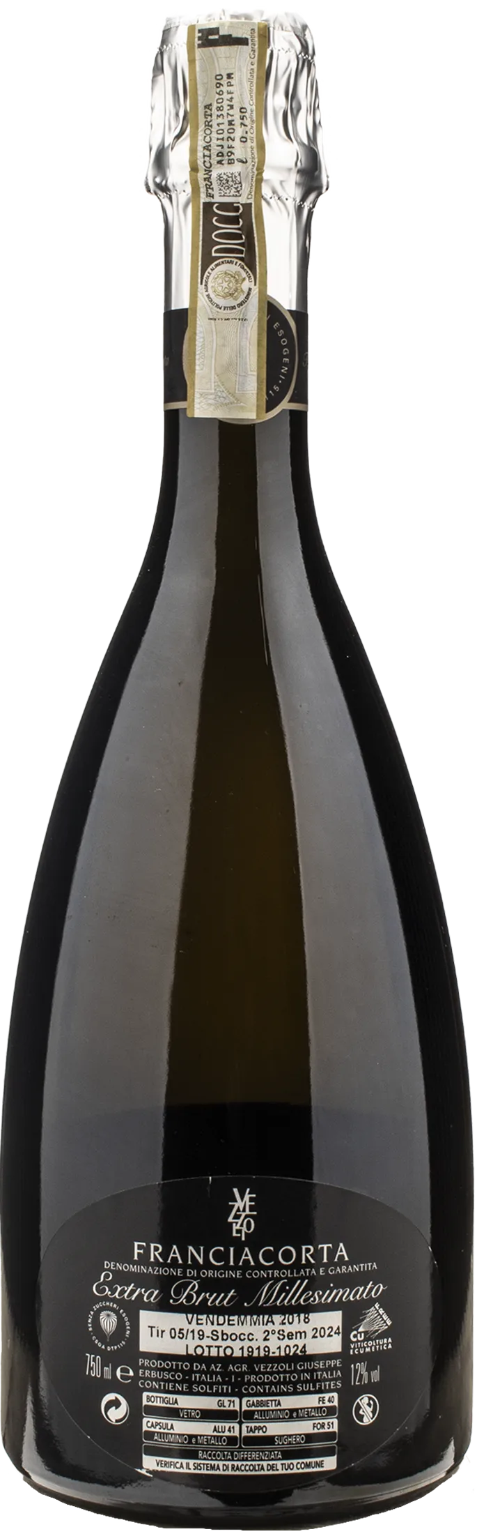 Vezzoli Franciacorta Extra Brut Millesimato Nefertiti Dizeta 2018
