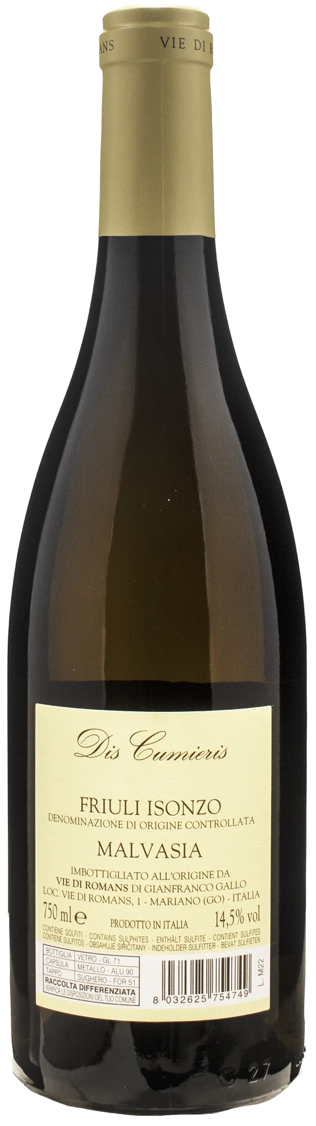 Vie di Romans Malvasia Dis Cumieris 2022