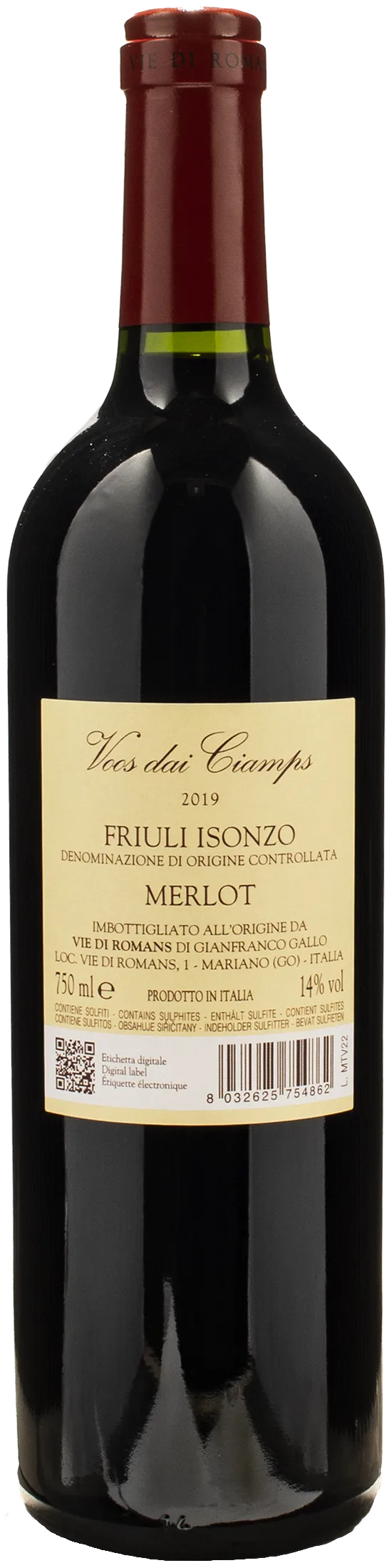 Vie di Romans Voos dai Ciamps Merlot 2019