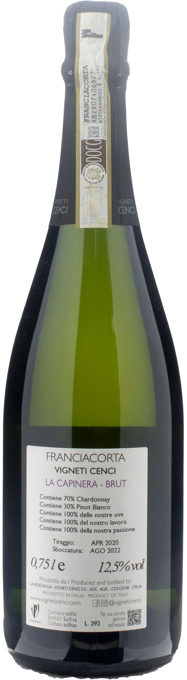 Vigneti Cenci Franciacorta La Capinera Cuvee Brut