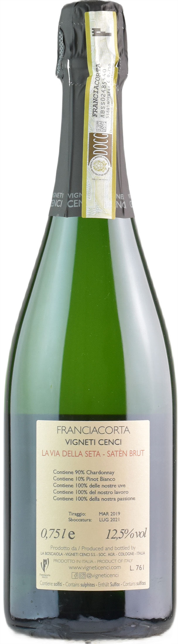 Vigneti Cenci Franciacorta La Via della Seta Brut Saten