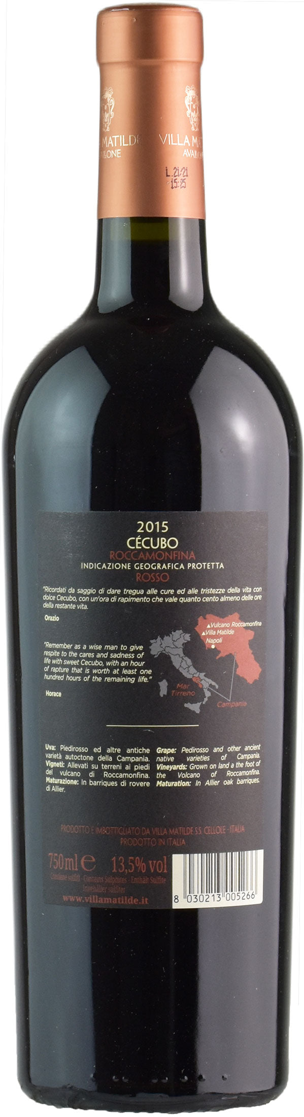 Villa Matilde Cecubo Roccamonfina 2015