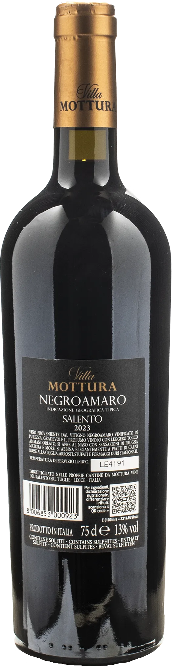 Villa Mottura Negroamaro Salento 2023