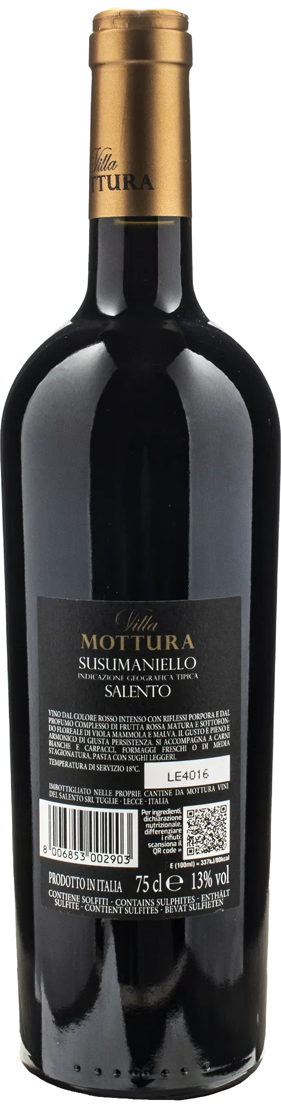 Villa Mottura Salento Susumaniello 2023