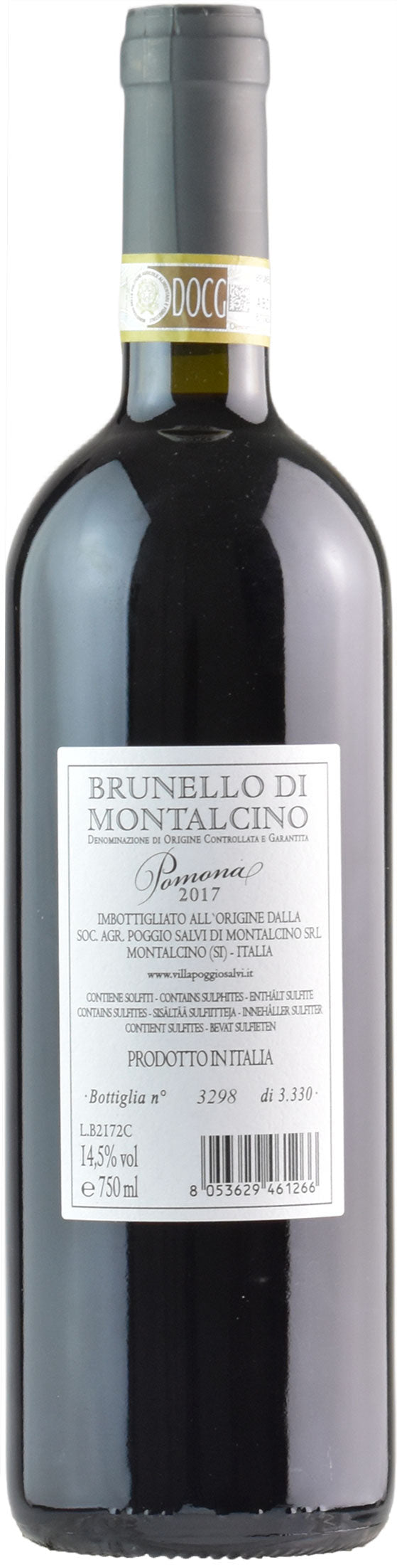 Villa Poggio Salvi Brunello Montalcino Cru Pomona 2017