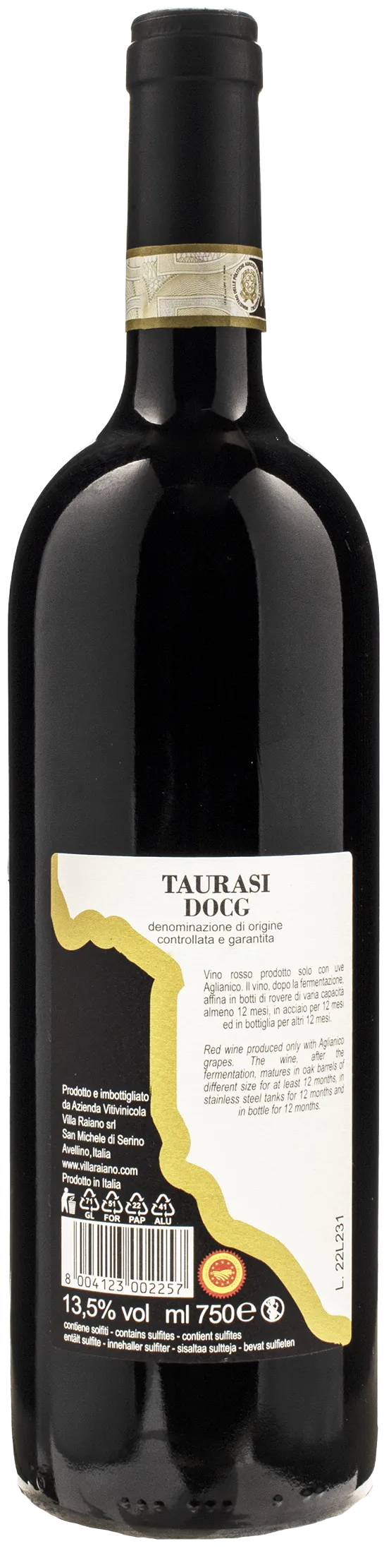 Villa Raiano Taurasi 2018