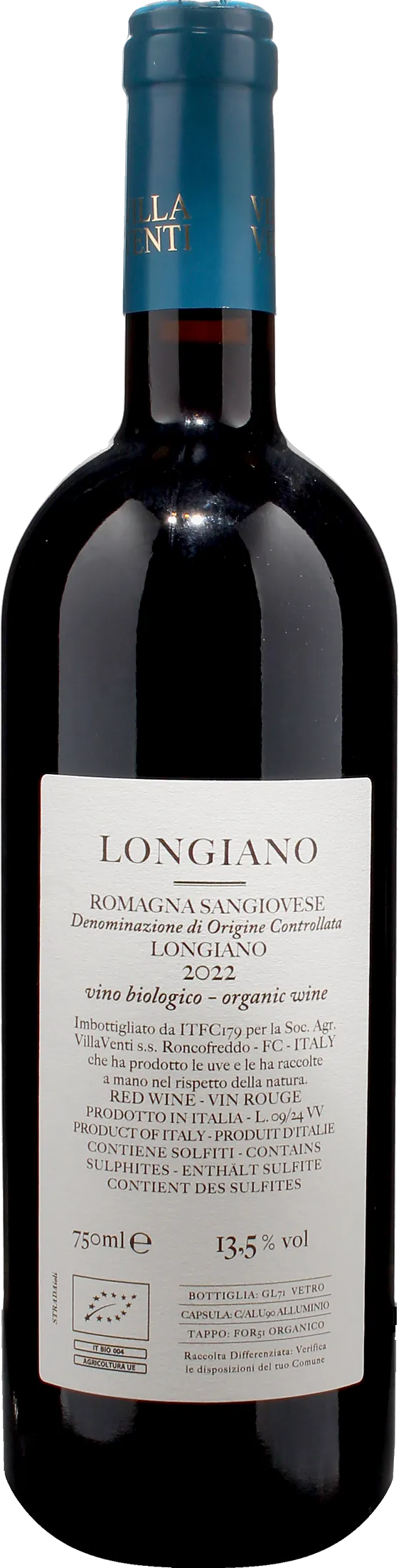 Villa Venti Sangiovese Longiano Particella 10 2022