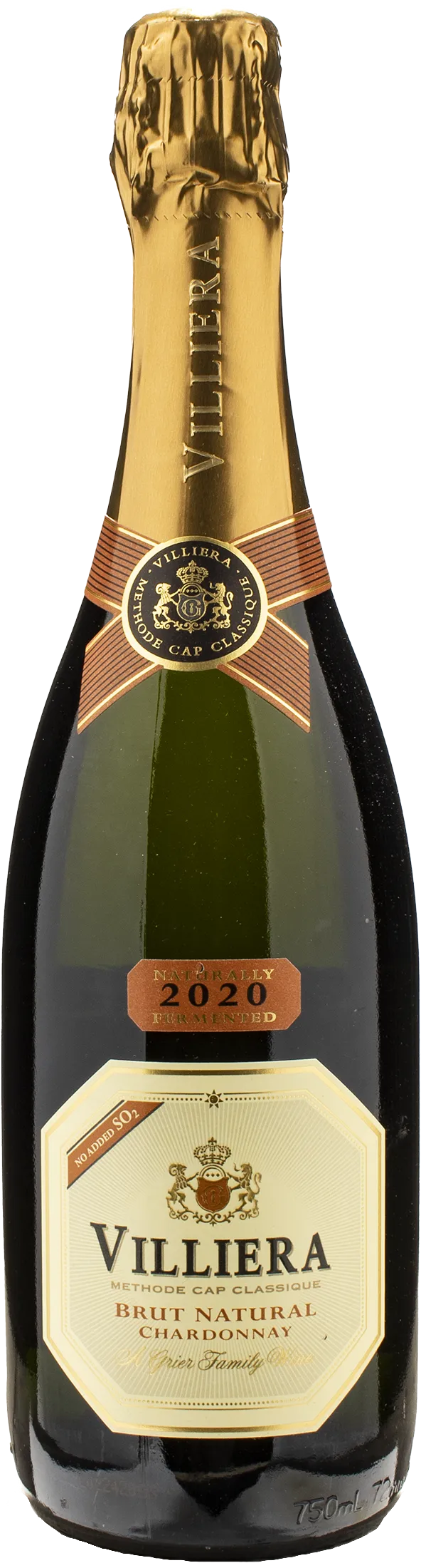 Villiera Wines Cap Classique Brut Natural Chardonnay 2020