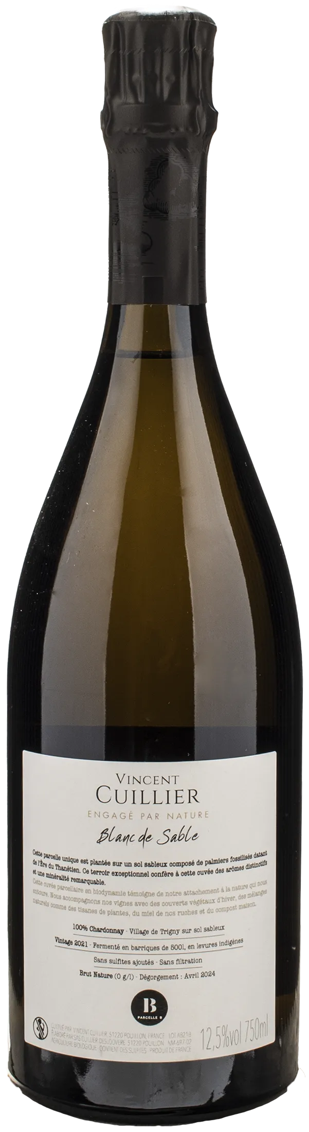 Vincent Cuillier Champagne Blanc de Sable Brut Nature 2021