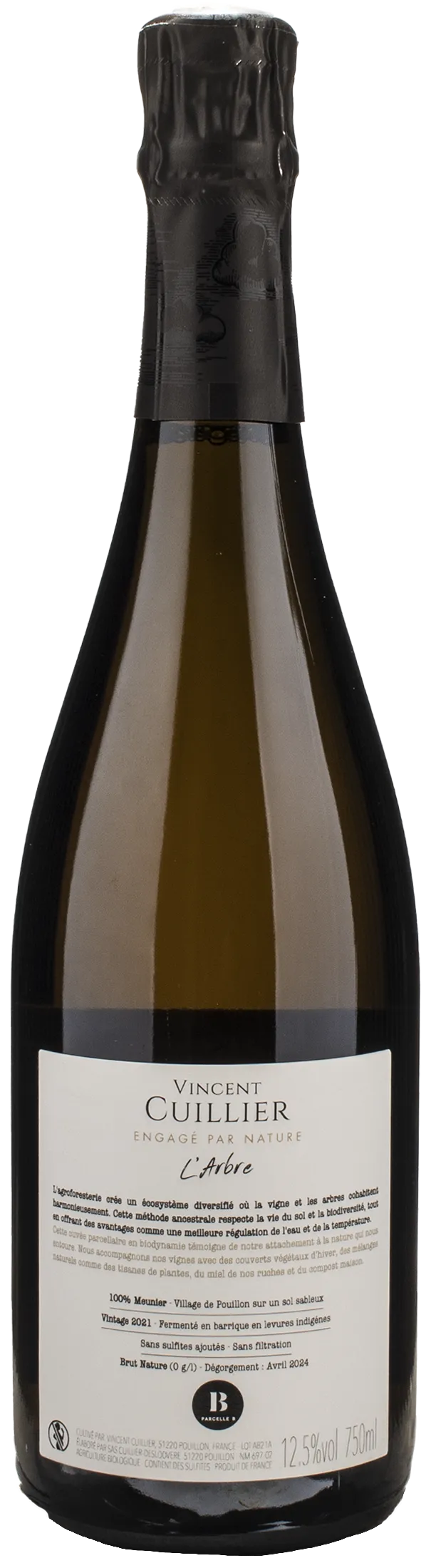 Vincent Cuillier Champagne L'Arbre Brut Nature 2021