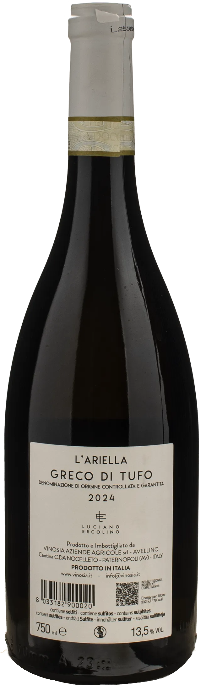 Vinosia Greco di Tufo L'Ariella 2024