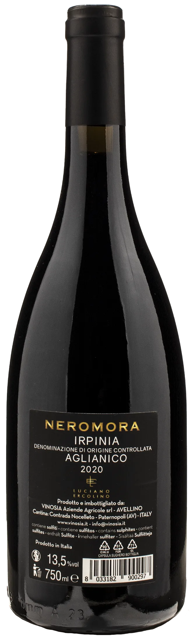 Vinosia Luciano Ercolino Irpinia Aglianico Neromora 2020