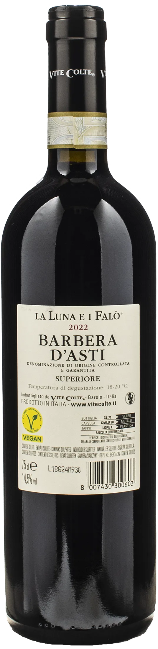 Vite Colte Barbera d'Asti Superiore La Luna e I Falo 2022