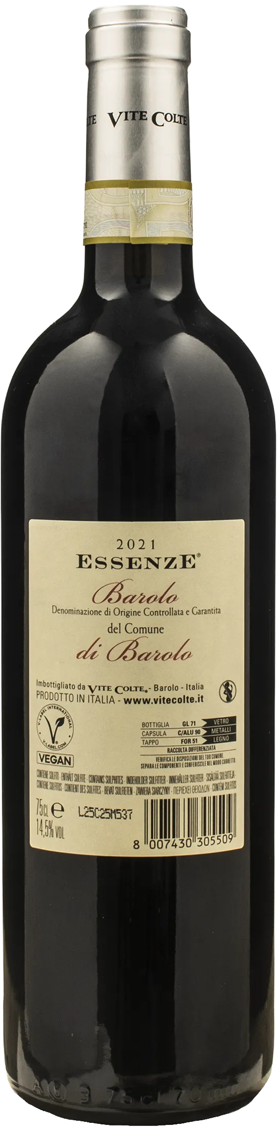 Vite Colte Barolo del Comune di Barolo Essenze 2021