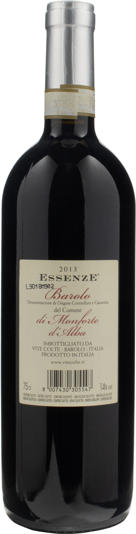 Vite Colte Barolo del Comune di Monforte d'Alba Essenze 2013
