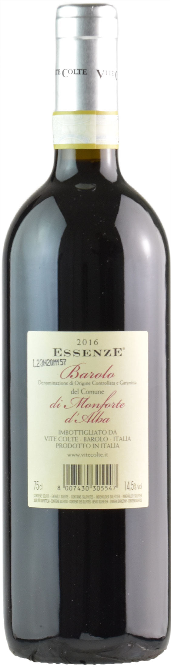 Vite Colte Barolo del Comune di Monforte d'Alba Essenze 2016