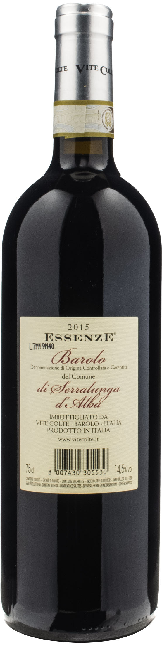 Vite Colte Barolo del Comune di Serralunga d'Alba Essenze 2015