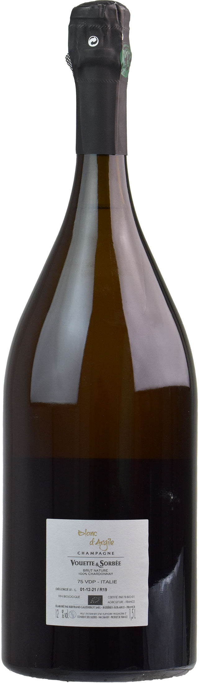 Vouette et Sorbee Champagne Blanc d'Argile Brut Nature Magnum