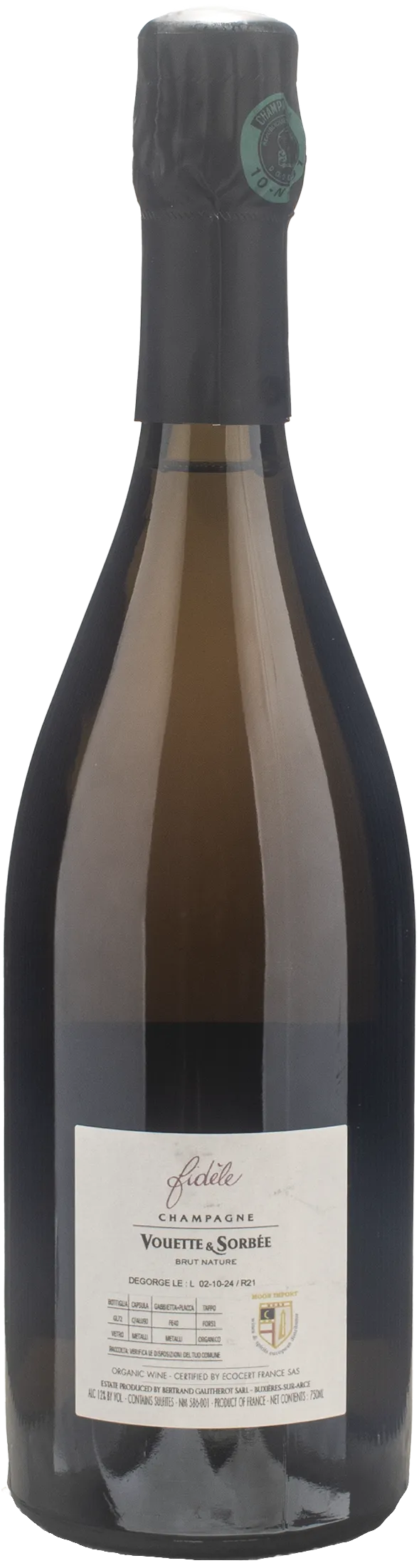Vouette et Sorbee Champagne Fidele Brut Nature
