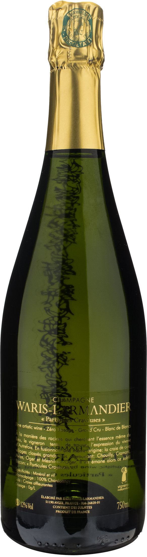 Waris Larmandier Champagne BdB Grand Cru Particules Crayeus Zero Dosage