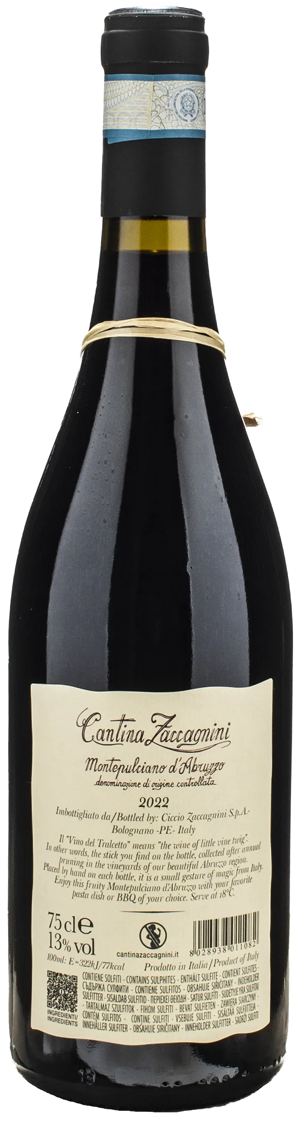 Zaccagnini Montepulciano d'Abruzzo Tralcetto 2022
