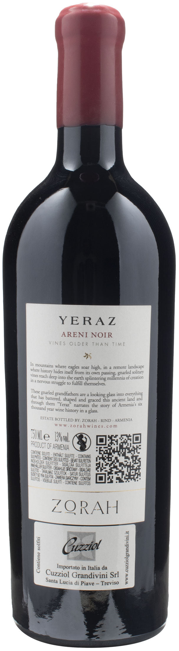 Zorah Areni Noir Yeraz 2015