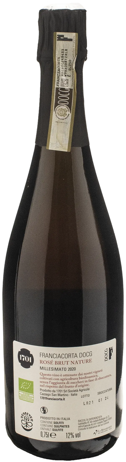 1701 Franciacorta Rosé Brut Nature Millesimato 2020