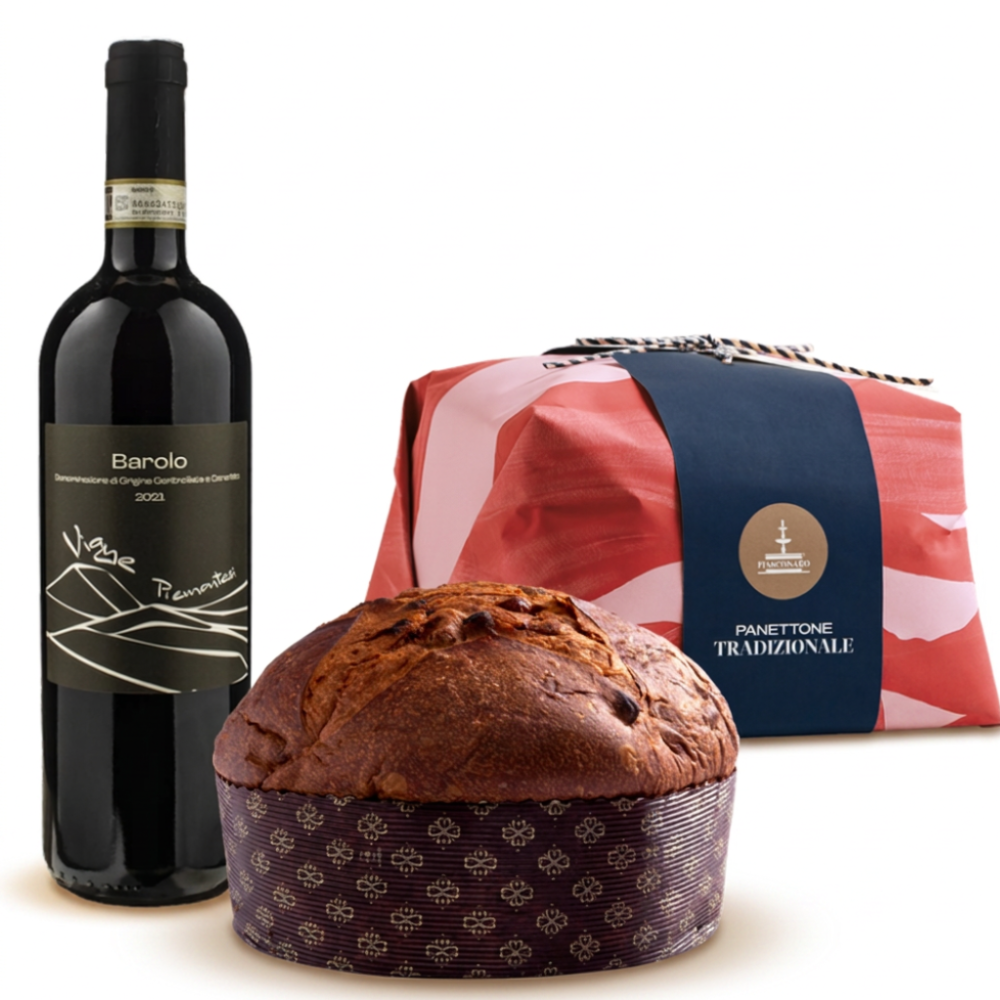 Fiasconaro Traditional Panettone & Vigne Piemontesi Barolo 2021 - Christmas Gift