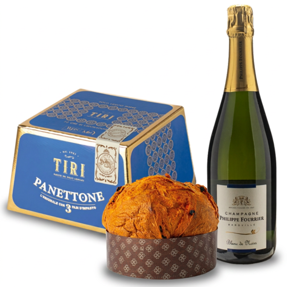 Tiri Coffee and White Chocolate Panettone & Philippe Fourrier Champagne - An Exceptional Christmas Gift
