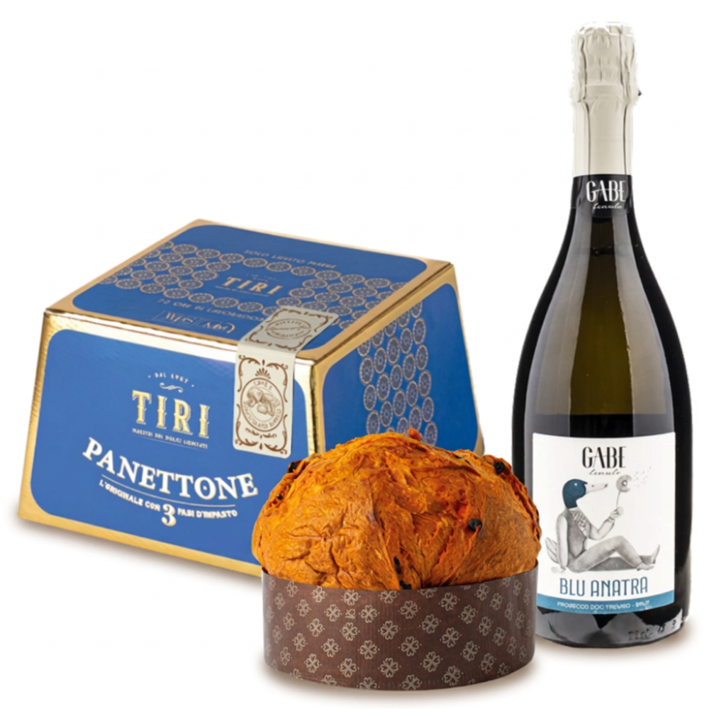 Tiri Coffee and White Chocolate Panettone & Gabe Prosecco Blu Anatra Brut - An Exceptional Christmas Gift