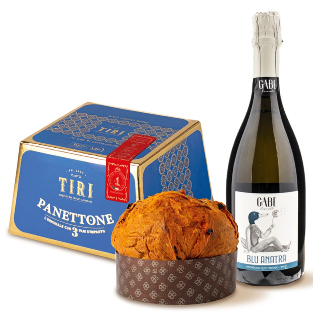 Tiri Traditional Panettone & Gabe Prosecco Blu Anatra Brut - An Exceptional Christmas Gift