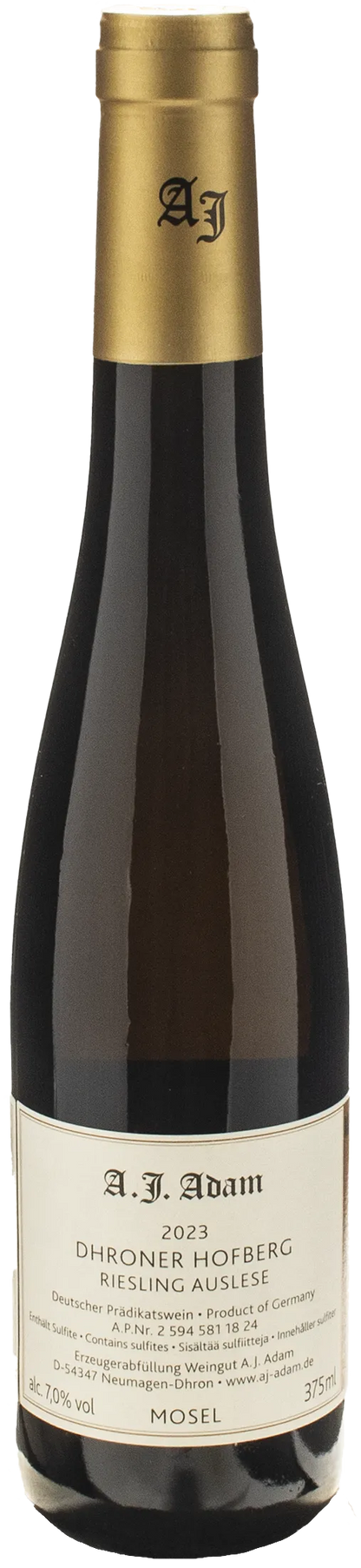 A.J. Adam Dhroner Hofberg Auslese Goldkapsel 0.375L 2023