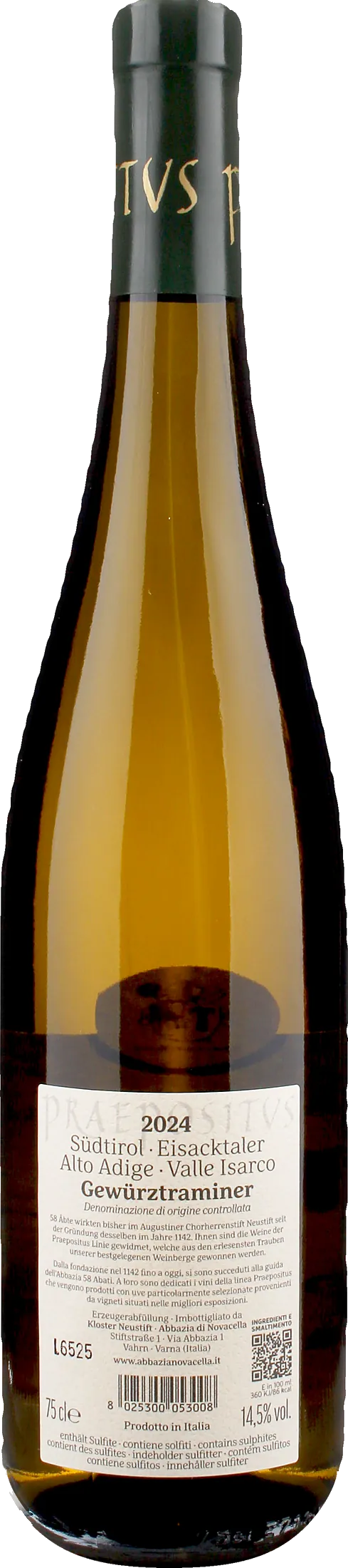 Abbazia di Novacella Praepositus Gewurztraminer 2024