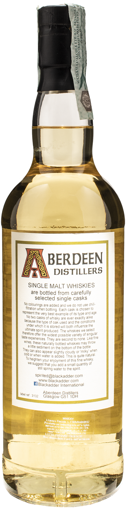 Aberdeen Distillery Dufftown Whisky Speyside 2008 10 Y.O.