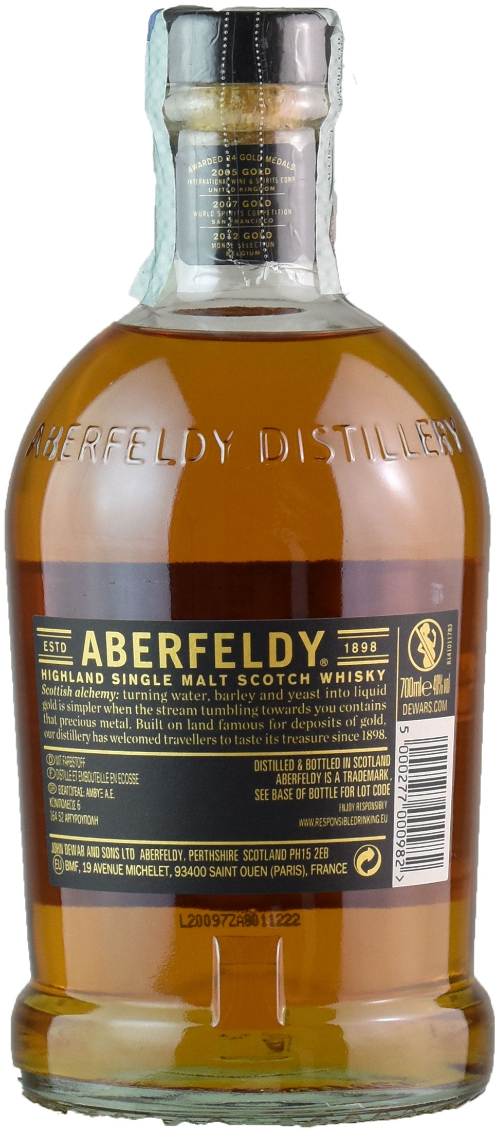Aberfeldy Single Malt Scotch Whisky 12 Y.O. 0.7L | XtraWine