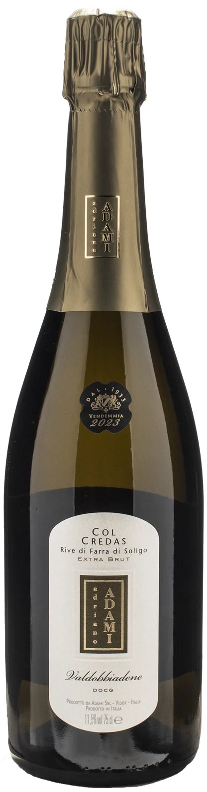 Adami Valdobbiadene Prosecco Col Credas Rive di Farra di Soligo Extra Brut 2023