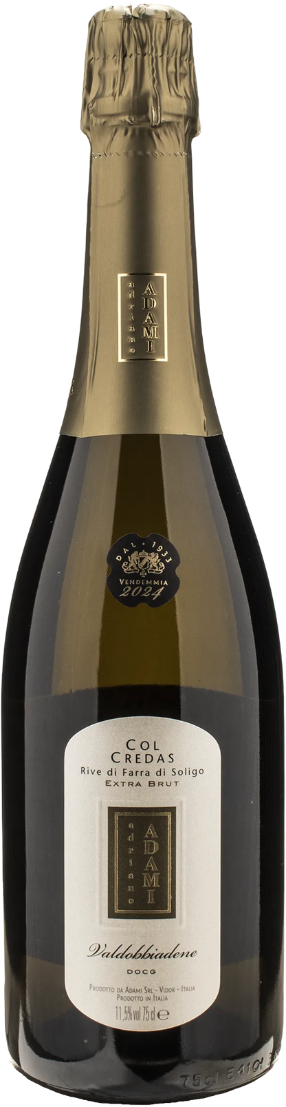 Adami Valdobbiadene Prosecco Rive di Farra di Soligo Extra Brut Col Credas 2024