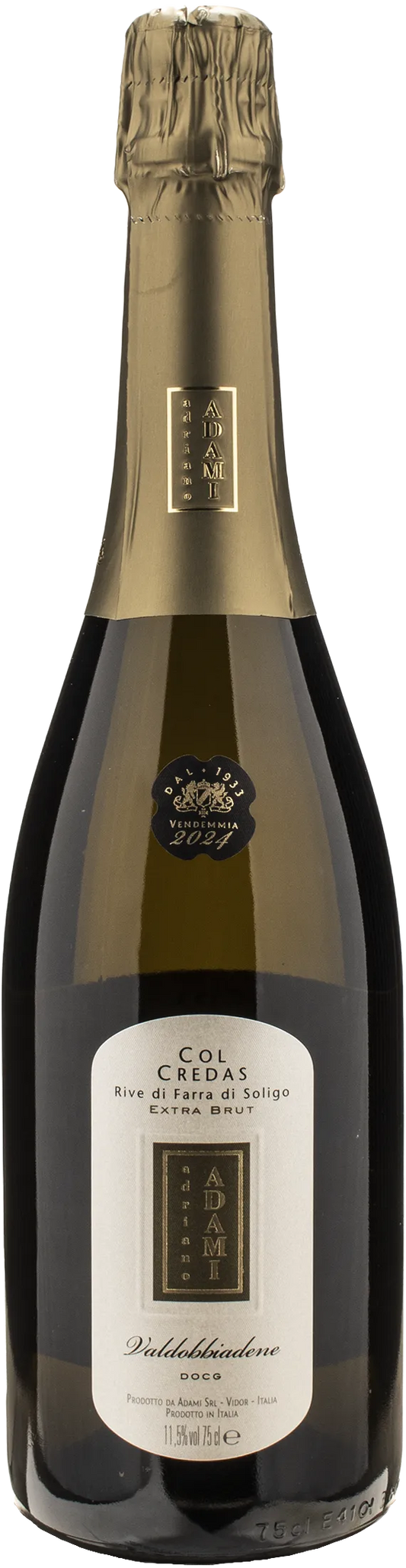 Adami Valdobbiadene Prosecco Rive di Farra di Soligo Extra Brut Col Credas 2024