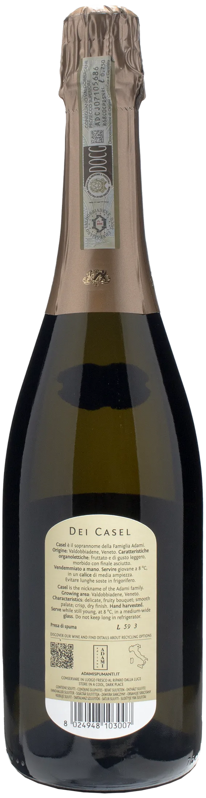 Adami Valdobbiadene Prosecco Superiore dei Casel Extra Dry