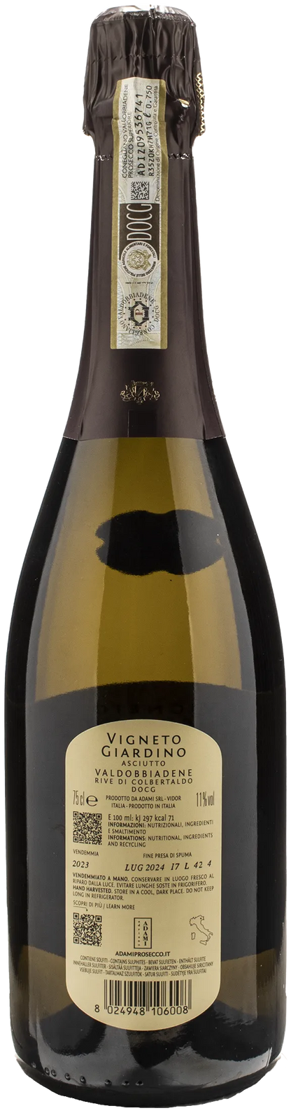 Adami Valdobbiadene Prosecco Vigneto Giardino Rive di Colbertaldo Dry 2023