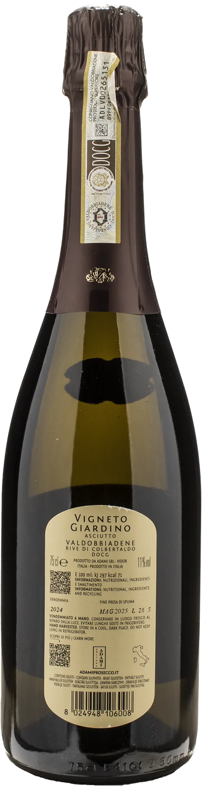 Adami Valdobbiadene Prosecco Vigneto Giardino Rive di Colbertaldo Dry 2024
