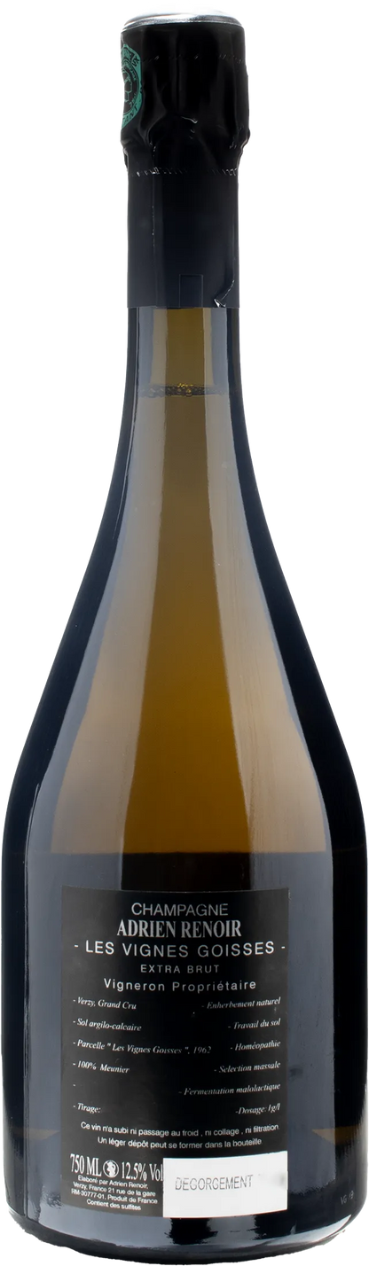 Adrien Renoir Champagne Les Vignes Goisses Grand Cru Pinot Meunier Extra Brut 2019